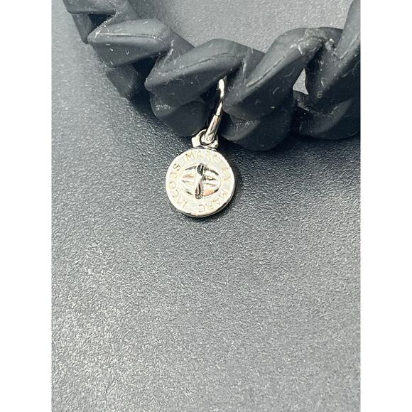 Marc by Marc Jacobs Black Rubber Katie Bracelet Turn-lock Charm Silver Harware - Picture 4 of 7